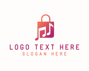 Music Note - Music Retail Bag logo design