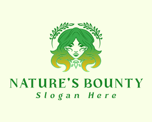 Beautiful Nature Woman Face logo design