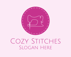 Seamstress Sewing Machine logo design