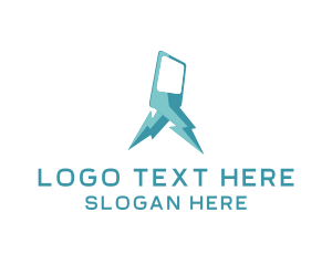 Information Technology - Lightning Phone Repair logo design