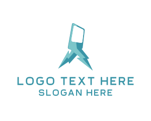 Cell Phone - Lightning Phone Repair logo design