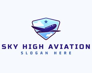 Travel Sky Airplane logo design