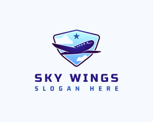 Travel Sky Airplane logo design