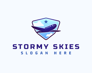 Travel Sky Airplane logo design