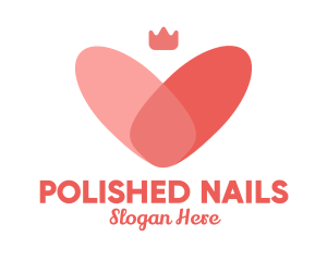 Royal Pink Nail Polish logo design