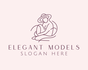 Modeling - Nude Fashion Model logo design