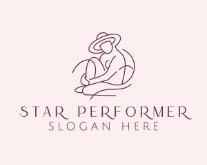Entertainer - Nude Fashion Model logo design
