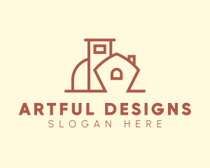 Simple House Building Realty logo design