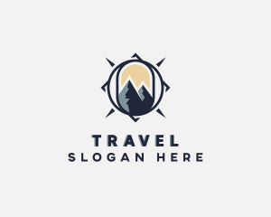 Mountain Traveler Compass logo design