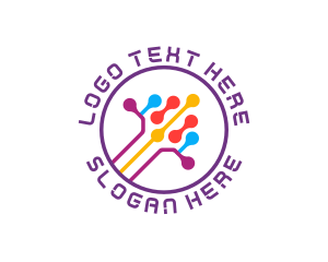 Colorful - Tech Digital Data Link logo design