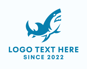 Blue Shark - Wild Shark Gaming logo design
