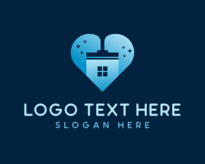 Clean - Heart Wiper Cleaning logo design