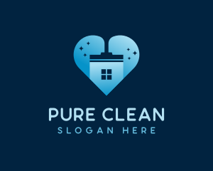 Heart Wiper Cleaning  logo design