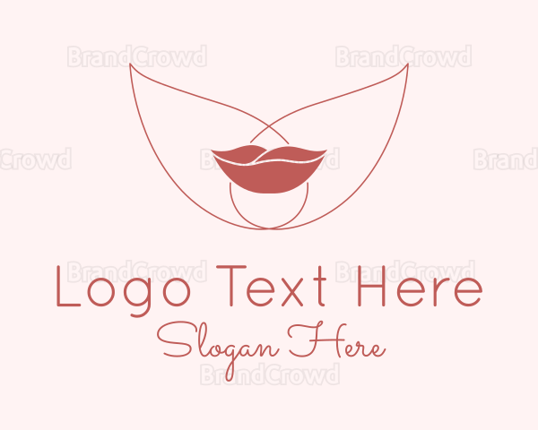 Minimalist Woman Lips Logo