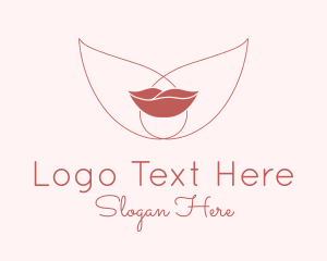 Minimalist Woman Lips Logo