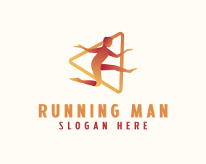 Running Sports Athlete logo design