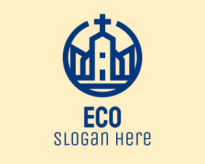 Minimalist Blue Church Logo