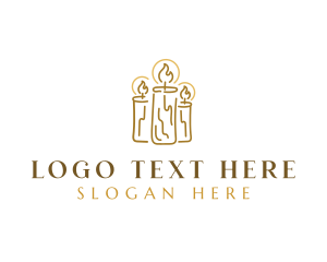 Home Decor - Candle Flame Wellness logo design