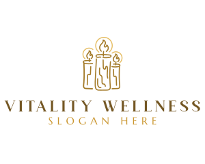 Candle Flame Wellness logo design