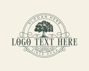 Forestry - Sustainable Tree Garden logo design