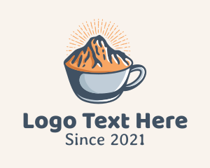 Mountain Coffee Cup logo design