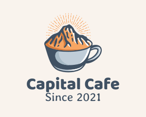 Mountain Coffee Cup logo design