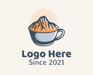 Mocha - Mountain Coffee Cup logo design