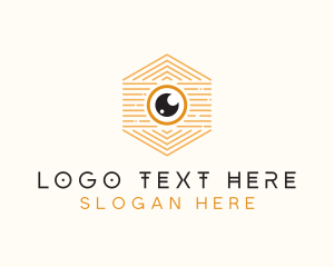 Minimalist - Hexagon Camera Outline logo design