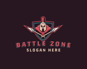 Combat - Spartan Warrior Shield Esport logo design