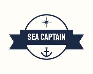 Sailor - Blue Sailor Navigation Badge logo design