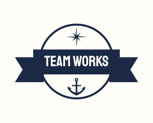 Crew - Blue Sailor Navigation Badge logo design
