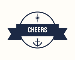 Seafarer - Blue Sailor Navigation Badge logo design