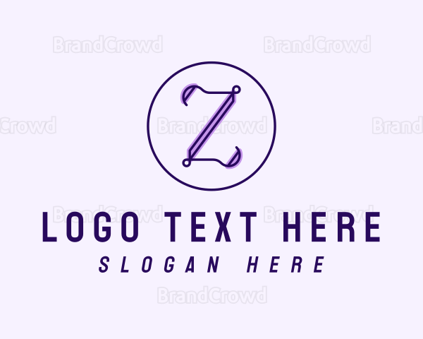 Violet Lavender Letter Z Logo