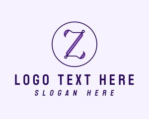 Violet - Violet Lavender Letter Z logo design