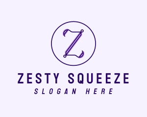 Violet Lavender Letter Z logo design