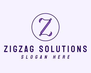 Violet Lavender Letter Z logo design