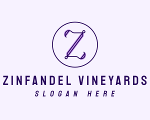 Violet Lavender Letter Z logo design