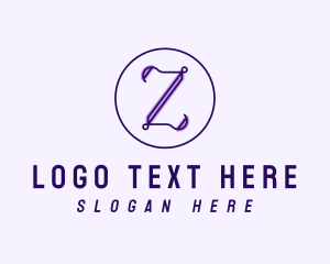 Cosmetics - Violet Lavender Letter Z logo design