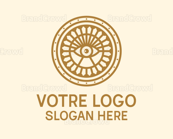 Tarot Eye Emblem Logo