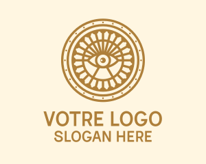 Tarot Eye Emblem Logo