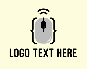 Coding - Digital Mouse Wifi logo design