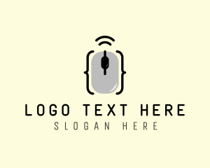 Code - Digital Mouse Wifi logo design