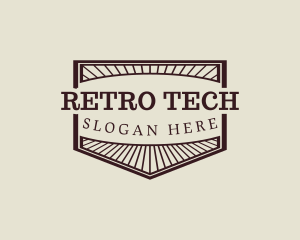 Shield Retro Marketing Business logo design