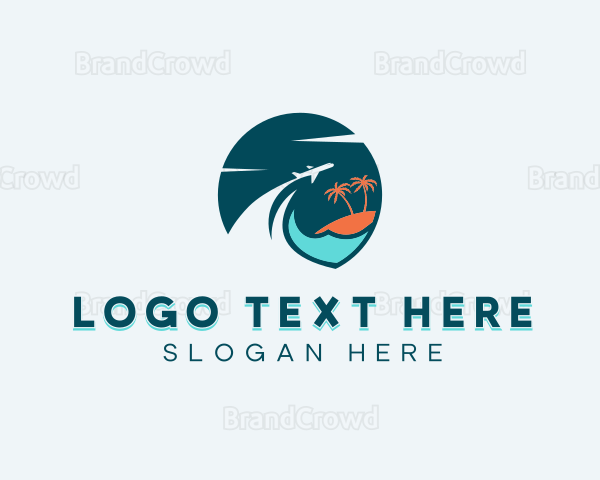 Tourism Beach Travel Logo