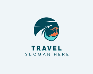 Tourism Beach Travel logo design