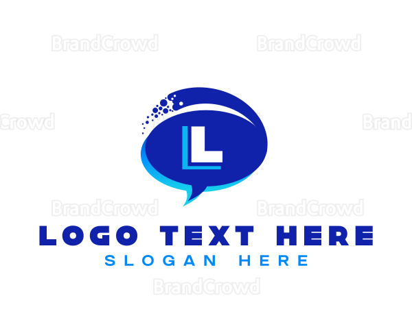 Speech Bubble Communication Logo