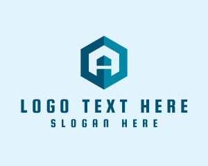 Networking - Hexagon Tech Letter A logo design