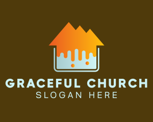 Orange House Paint logo design