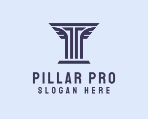 Paralegal Law Pillar logo design