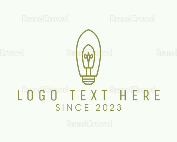 Simple Modern Light Bulb Logo